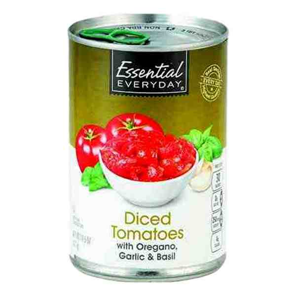 EE DICED TOMATOES W/OREGANO-GARLIC & BASIL 14.5oz