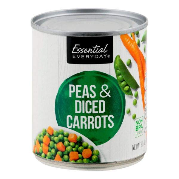 EE PEAS DICED CARROTS 8.5 OZ