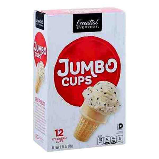 EE JUMBO ICE CREAM CUPS 12ct