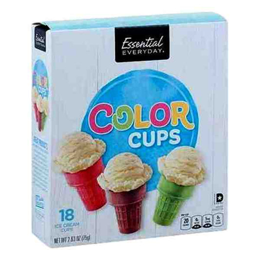EE COLOR ICE CREAM CUPS 18ct