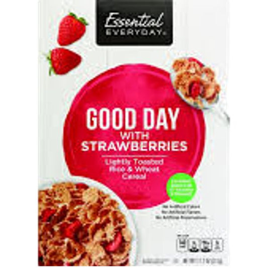 EE GOOD DAY WITH STRAWBERRIES LIGHTLY TOASTED RICE AND WHEAT CEREAL 11.2 OZ