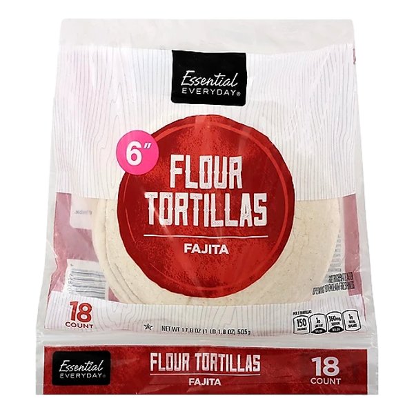 EE  6in TORTILLA  FAJITA FLOUR 18 CT 17.8oz