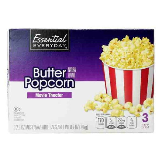 EE BUTTER POPCORN MOVIE THEATER 3pk