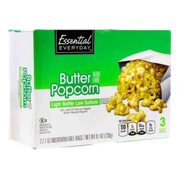 EE BUTTER POPCORN LIGHT BUTTER LOW SODIUM 3pk