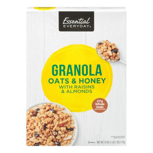 EE GRANOLA OATS & HONEY W RAISINS & ALMONDS 18 OZ