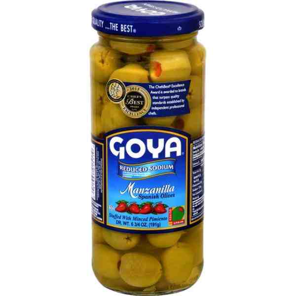 GOYA OLIVES/MANZANILLA RED SODIUM 6.75oz