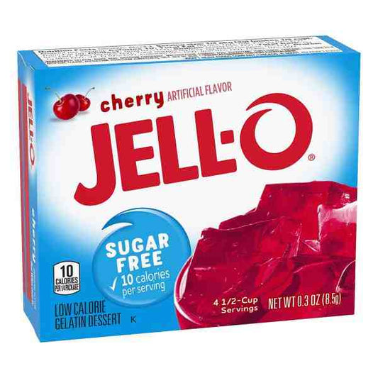 JELLO GELATIN CHERRY  SUGAR FREE 0.30oz