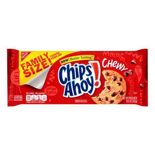 NABISCO CHIPS AHOY CHEWY FAM SZ  COOKIES 18.2oz