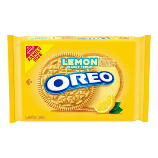 NABISCO OREO GOLDEN LEMON CREME FAM SIZE  18.71 oz