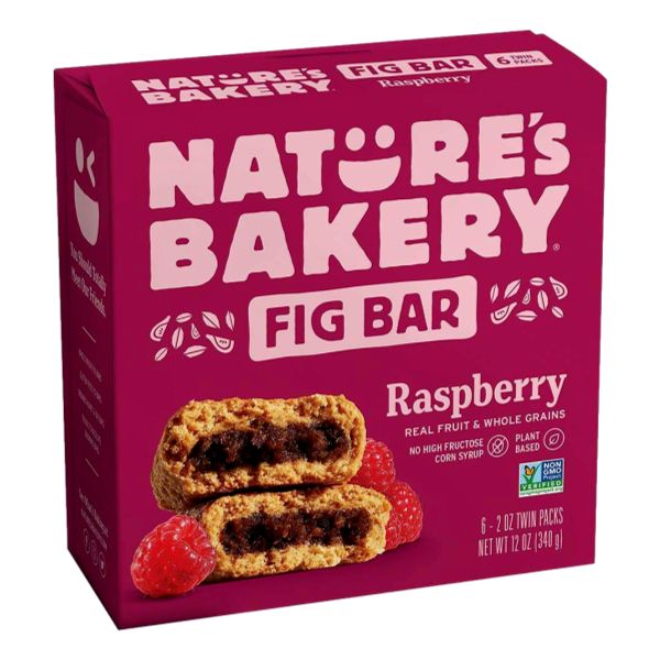 NATURE'S BAKERY BAR FIG WW RASPBERRY 6CT/12.0 OZ