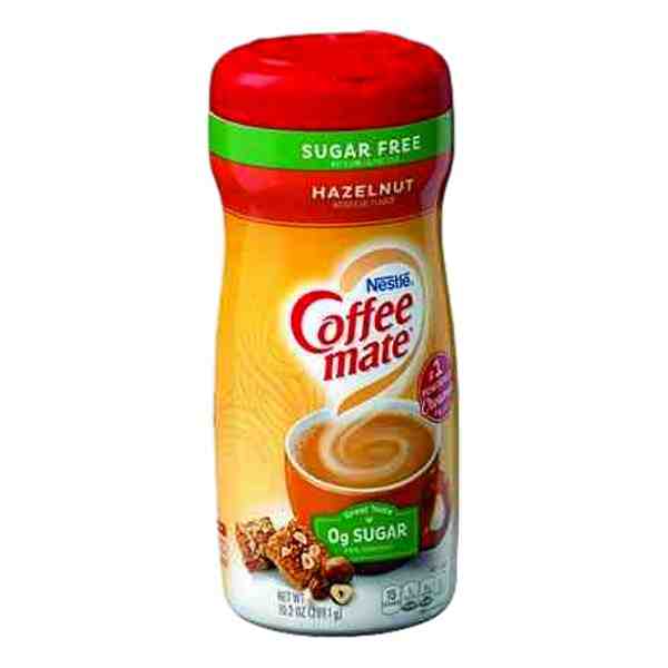 NESTLE COFFEE MATE SUGAR FREE HAZELNUT 10.2oz