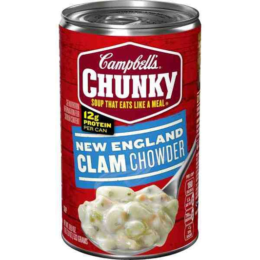 CAMPBELLS CHUNKY CLAM CHOWDER SOUP 18.8oz