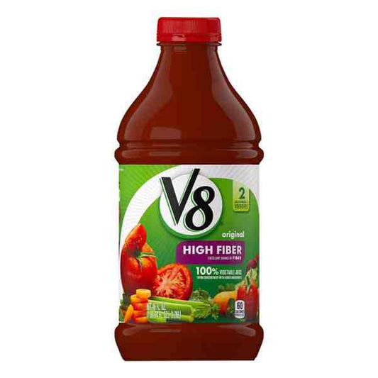 V8 HIGH FIBER 100% VEGETABLE JUICE 46oz