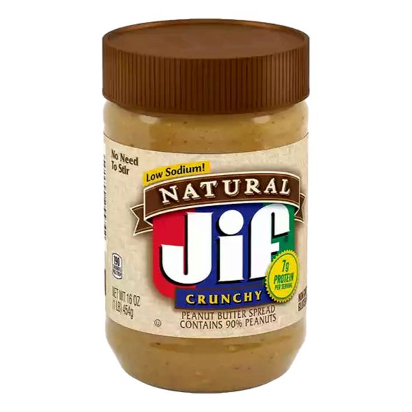 JIF NAT CRUNCHY PEANUT BUTTER 16oz