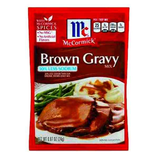 MC CORMICK GRAVY BROWN LESS SODIUM 0.87oz