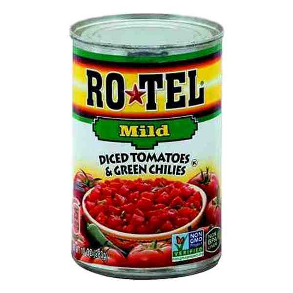 ROTEL TOMATO DICED GREEN CHILIES MILD 10oz