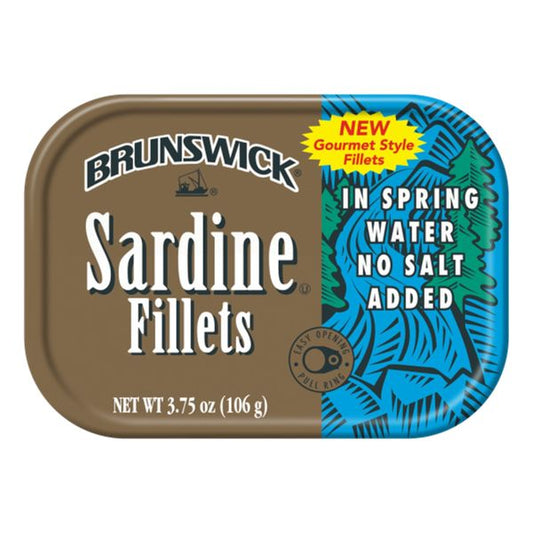 BRUNSWICK SARDINE BONELESS SPRING WATER 106 GR