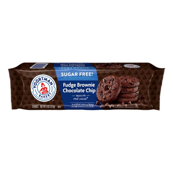 VOORTMAN FUDGE BROWNI CHOCOLATE CHIP SF 8 OZ