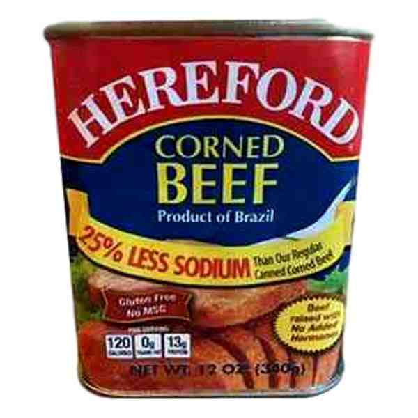 HEREFORD CORNED BEEF 24/12OZ  LOW SODIUM