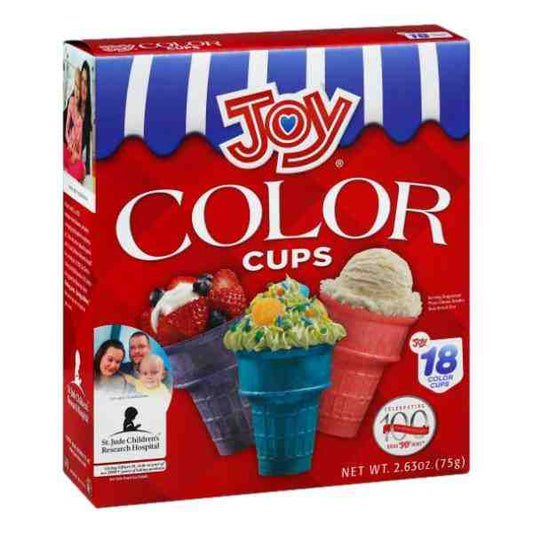 JOY ICECREAM COLOR CUPS 2.63oz 18ct