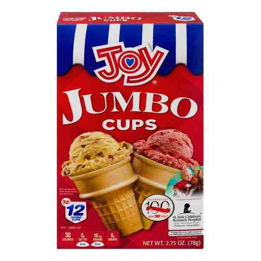 JOY ICECREAM JUMBO CUPS 2.75oz 12ct