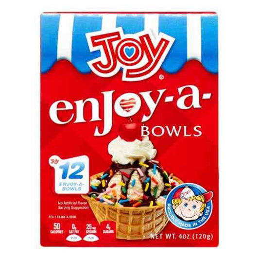 JOY ICECREAM MINI WAFFLE BOWLS 4oz 12ct