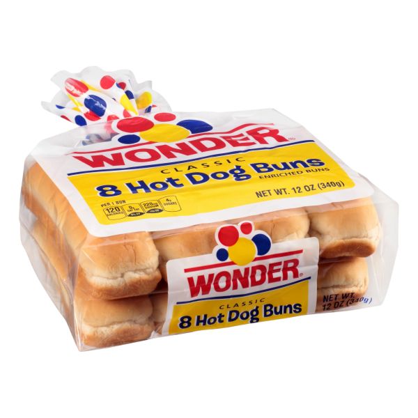 WONDER HOT DOG BUNS 8PK