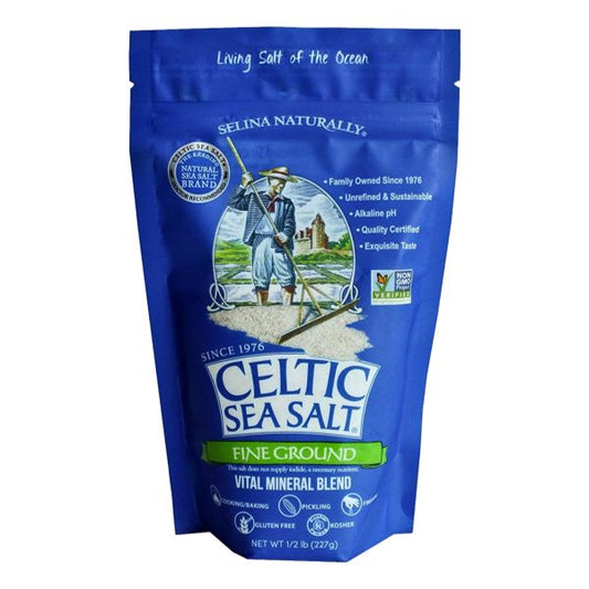 CELTIC SEA SALT FINE GROUND POUCH 8 OZ