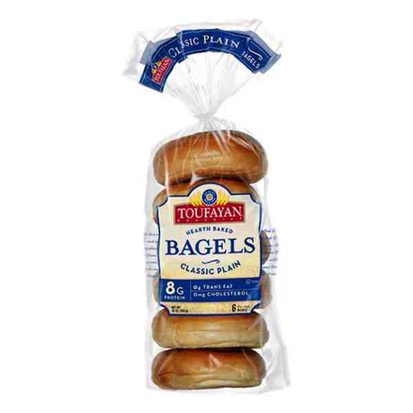 TOUFAYAN PLAIN BAGELS 20OZ