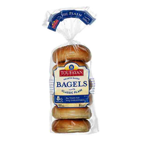 TOUFAYAN PLAIN BAGELS 20OZ