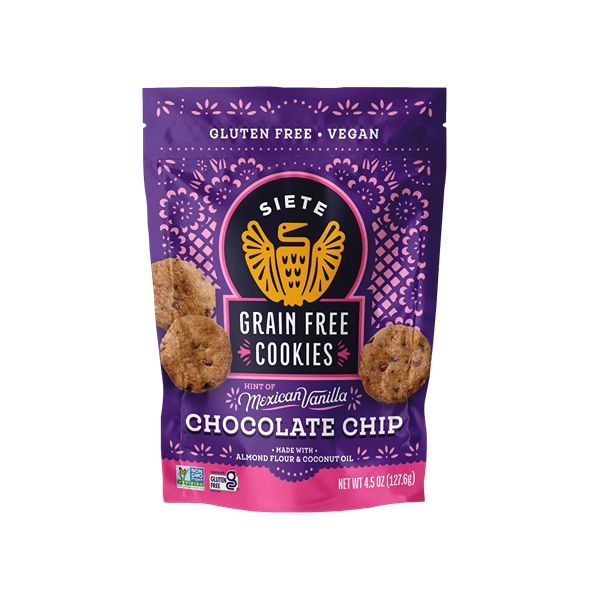 SIETE  COOKIES CHOCOLATE CHIP   4.5 OZ