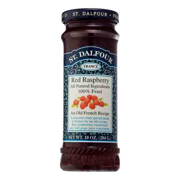 ST DALFOUR CONSRV RED RASP 100FRUIT 10oz