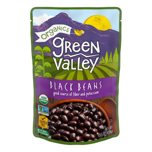 GREEN VALLEY ORGANIC BLACK BEANS 15.5 OZ