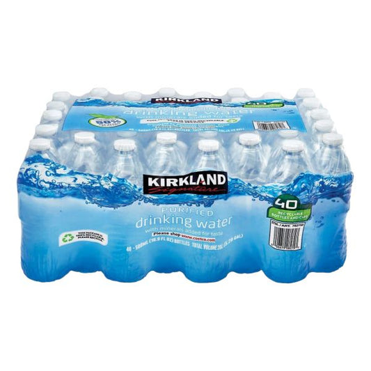 KIRKLAND/MEMBER WATER BOTTLE 0.5 LTR 40-PK