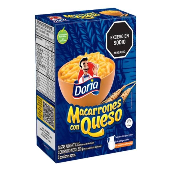 DORIA MACARRON CON SALSA QUESO  ADUL 210G