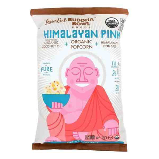 LESSER EVIL ORGANIC POPCORN HIMALAYAN PINK 5oz