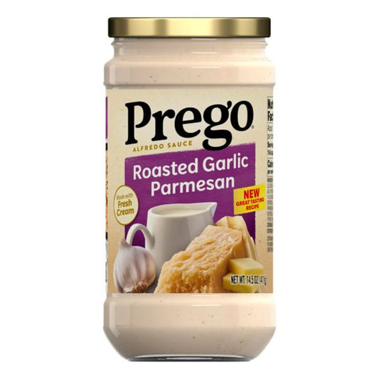 PREGO ALFREDO ROASTED GARLIC AND PARMESAN 14.5OZ
