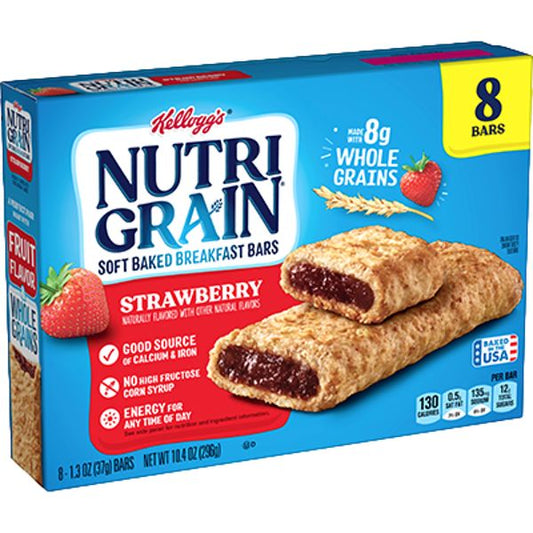 KELLOGG'S NUTRI GRAIN SOFT BAKED BARS STRAWBERRY - SINGLE SERVE