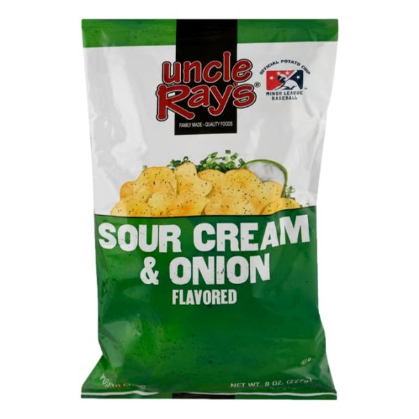 UNCLE RAY'S POTATO SOUR CREAM & ONION 8 OZ