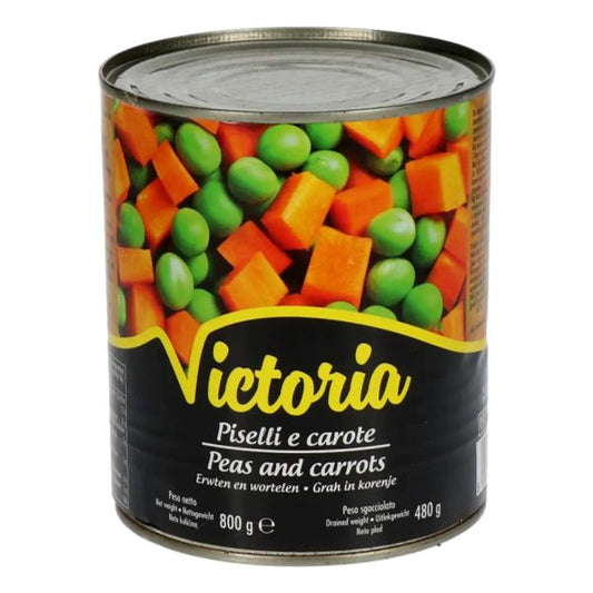 VICTORIA  GREEN PEAS & CARROTS 800 GR
