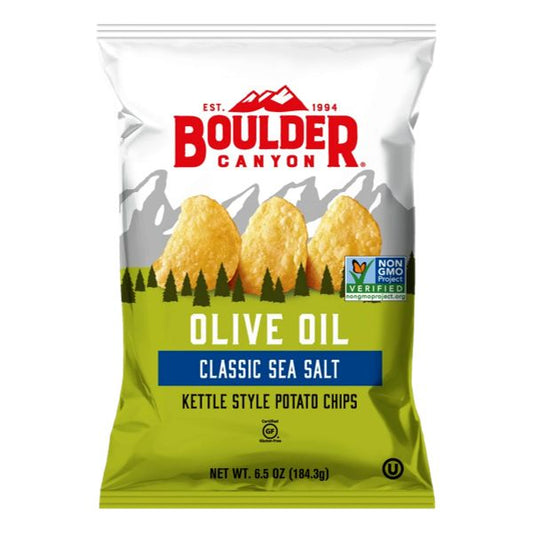 BOULDER CANYON KETTLE  CHIPS OILIVE OIL 6.5 OZ