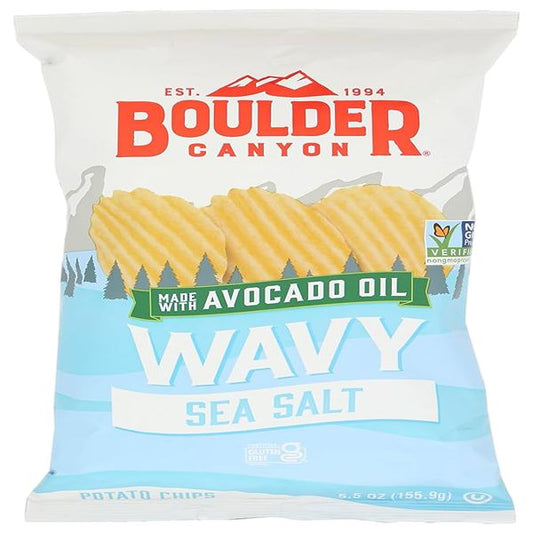 BOULDER CANYON WAVY SEA SALT POTATO CHIPS 5.5oz