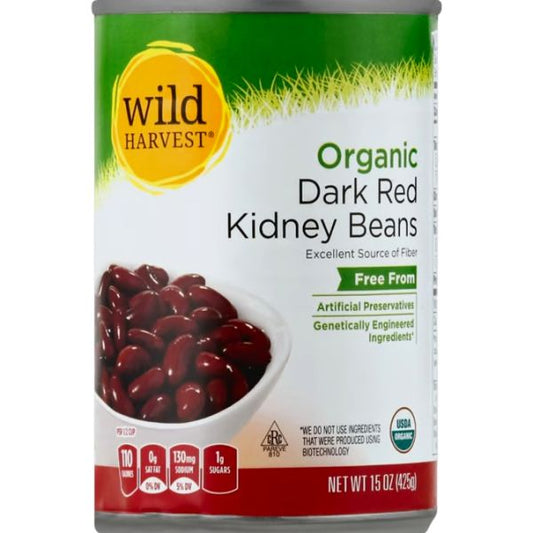WH ORGANIC DARK RED KIDNEY BEANS CAN 15oz