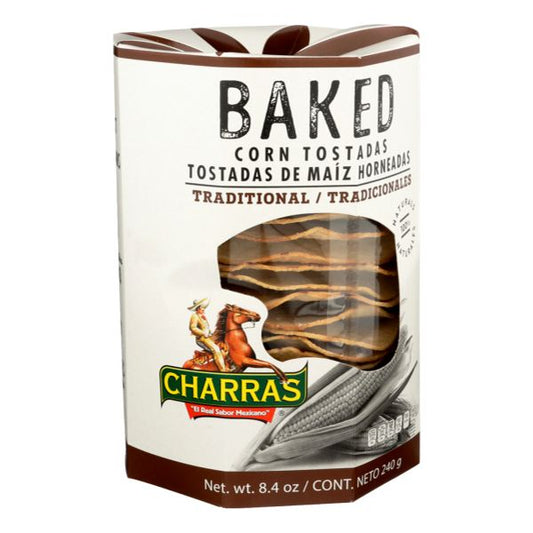 CHARRAS TOSTADA NATURAL BAKED 8.4OZ