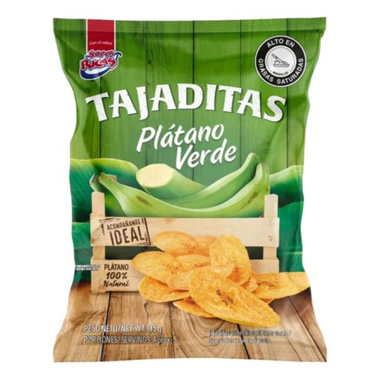 SUPER RICAS TAJADITAS PLATANO VERDE 135 GR