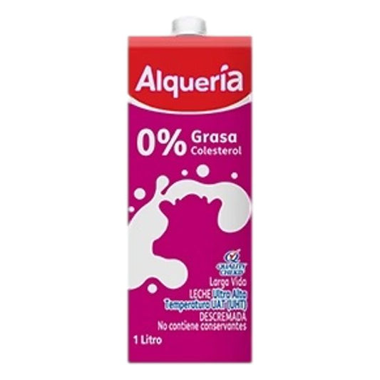 ALQUERIA  DESCREMADA 0% GRASA  1 LITRO (PAQUETE ROSADA)