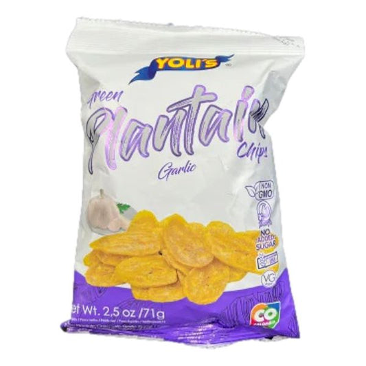 YOLIS GREEN PLANTAIN GARLIC SAUCE CHIPS 5oz