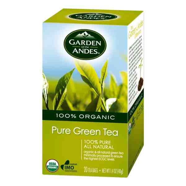 GARDEN OF THE ANDES ORGANIC PURE GREEN TEA 20 BAGS