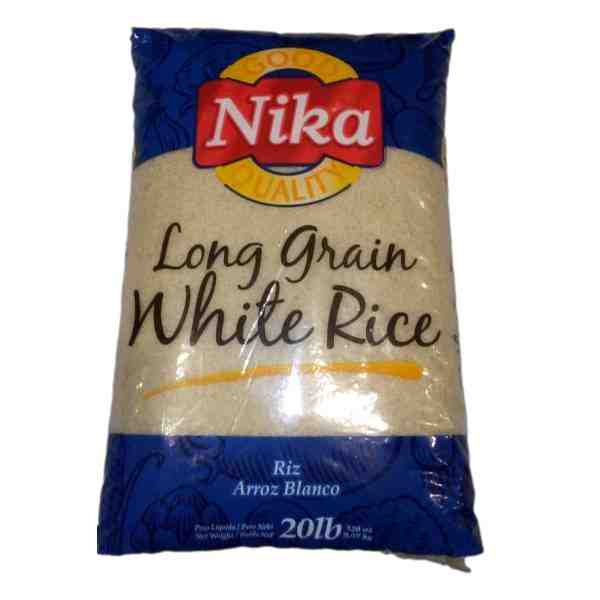 NIKA LONG GRAIN WHITE RICE 20 lbs xxx CB xxx
