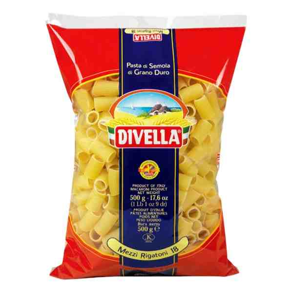 DIVELLA 18 MEZZI RIGATONI 500gr
